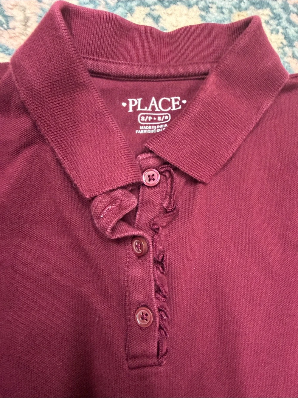 The Children's Place Girls' Maroon Polo Top - Set of 2